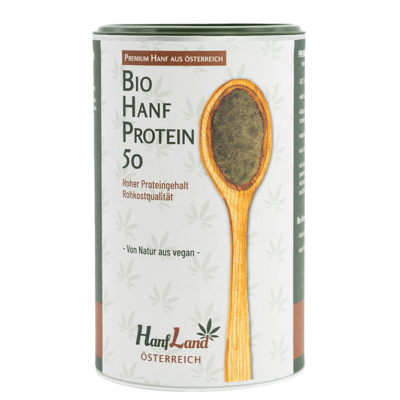 Bio Hanfprotein 50, Protein aus ganzen Hanfsamen, Rohkostqualität, aus Oesterreich aus Premium Hanf in der 500g Packung von Hanfland